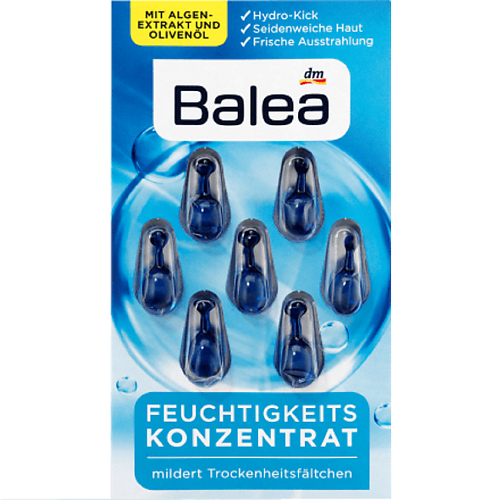 Сыворотка для лица BALEA Увлажняющая сыворотка для лица Feuchtigkeit 7 капсул