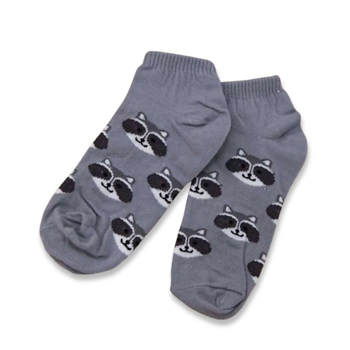 

ILIKEGIFT Носки женские короткие "Raccoon" серый, Носки женские короткие "Raccoon" серый