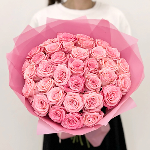 ЛЭТУАЛЬ FLOWERS Букет из розовых роз 35 шт