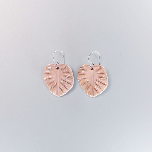 

LA PALME ARTISAN CERAMICA Серьги Монстера, Серьги Монстера