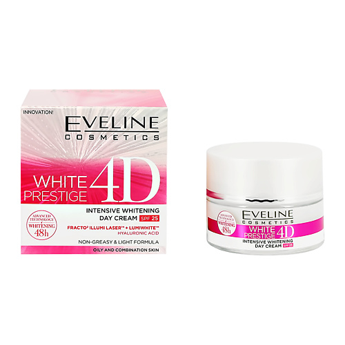 

EVELINE Крем для лица WHITE PRESTIGE 4D дневной интенсивно осветляющий 50, Крем для лица WHITE PRESTIGE 4D дневной интенсивно осветляющий