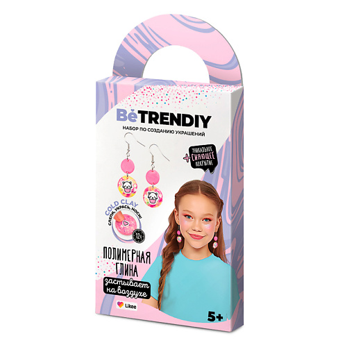 

BE TRENDIY COLD CLAY Подарочный набор для создания украшений из полимерной глины, Серьги, COLD CLAY Подарочный набор для создания украшений из полимерной глины, Серьги
