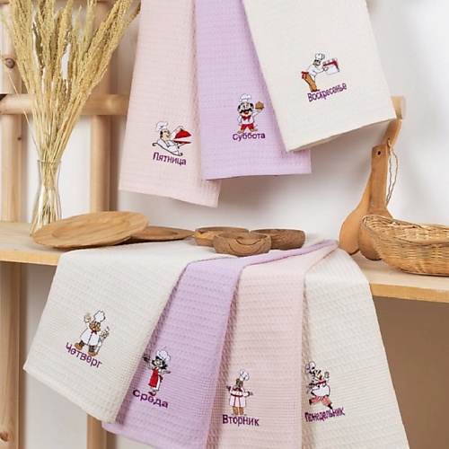 

ARYA HOME COLLECTION Набор Кухонных Полотенeц 40X60см Food Week, Набор Кухонных Полотенeц 40X60см Food Week