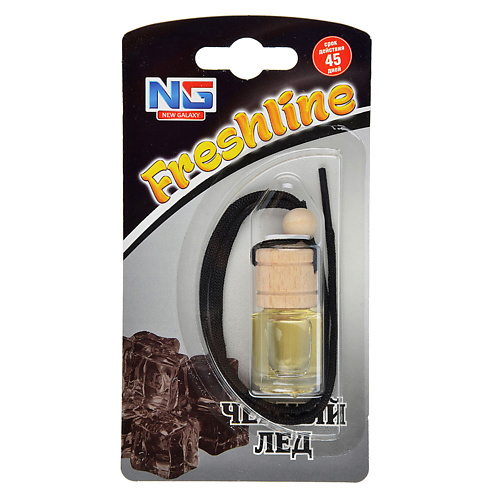 

NEW GALAXY Ароматизатор подвесной Freshline черный лед 5, Ароматизатор подвесной Freshline черный лед