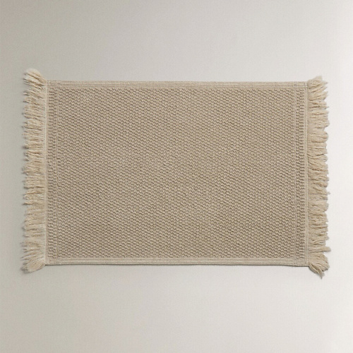 

ZARA HOME Коврик для ванной из смеси хлопка и льна, Коврик для ванной из смеси хлопка и льна