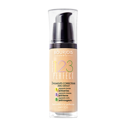 BOURJOIS Корректирующйи тональный крем  1 2 3 Perfect Foundation