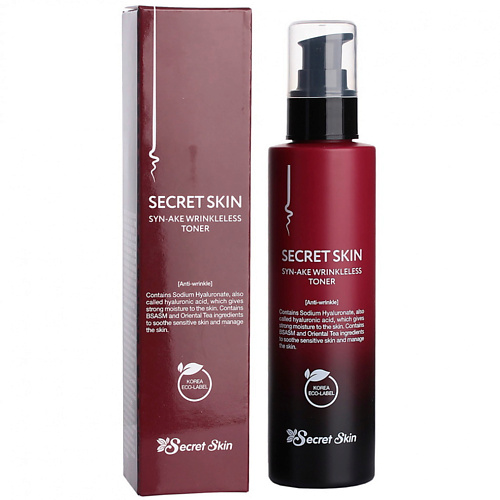 

SECRET SKIN Тонер для лица антивозрастной SECRET SKIN SYN-AKE WRINKLELESS 150.0, Тонер для лица антивозрастной SECRET SKIN SYN-AKE WRINKLELESS