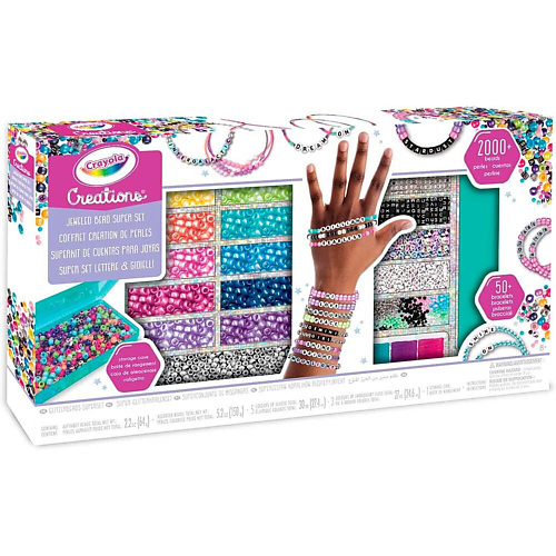 

CRAYOLA Набор для создания украшений Creations Super Set Letters & Jewels, Набор для создания украшений Creations Super Set Letters & Jewels