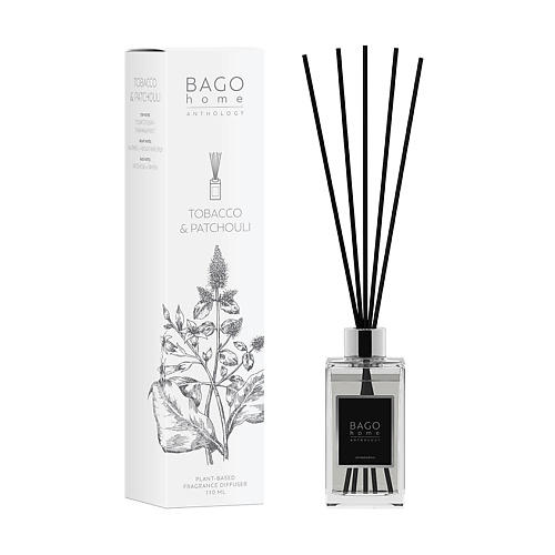 

BAGO HOME Ароматический диффузор Табак и пачули 110, Ароматический диффузор Табак и пачули