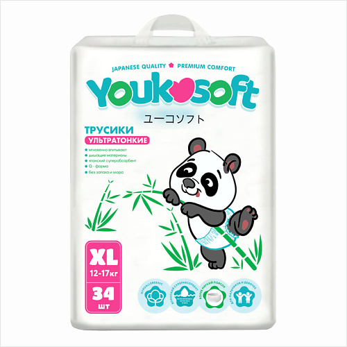 

YOUKOSOFT Подгузники-трусики Ультратонкие премиум M (6-11 кг), Подгузники-трусики Ультратонкие премиум M (6-11 кг)