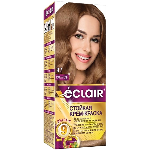 ECLAIR Стойкая крем-краска  для волос с маслами OMEGA 9