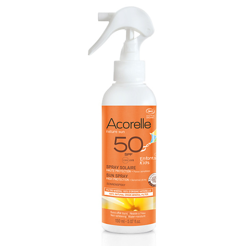 

ACORELLE Солнцезащитный спрей для детей SPF 50 150.0, Солнцезащитный спрей для детей SPF 50