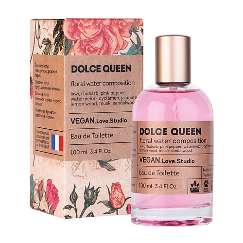 

VEGAN.LOVE.STUDIO Туалетная вода женская Dolce Queen арбуз ревень цикламен 100.0, Туалетная вода женская Dolce Queen арбуз ревень цикламен