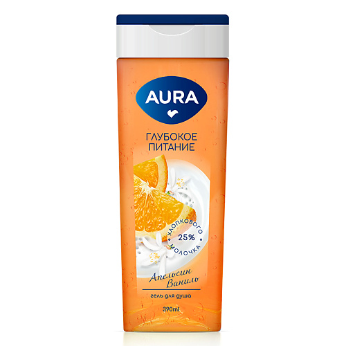 

AURA Крем-гель для душа Хлопковое молочко 390.0, Крем-гель для душа Хлопковое молочко