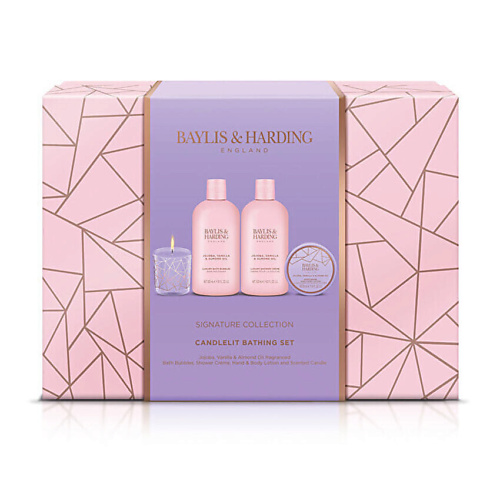 Подарки для неё  Лэтуаль BAYLIS&HARDING BAYLIS & HARDING Набор Jojoba Vanilla & Almond Oil Candlelit Gift Set