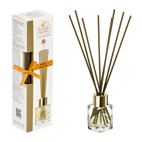 

AROMA REPUBLIC Ароматический диффузор в стеклянном флаконе,"№61 Amber sea" 30, Ароматический диффузор в стеклянном флаконе,"№61 Amber sea"