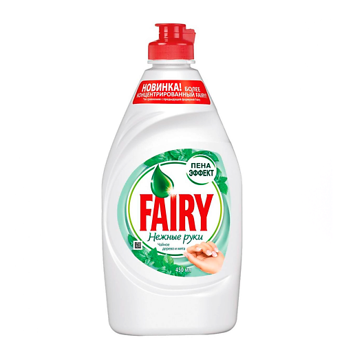 

FAIRY Средство для мытья посуды Нежные руки Чайное дерево и Мята, Средство для мытья посуды Нежные руки Чайное дерево и Мята