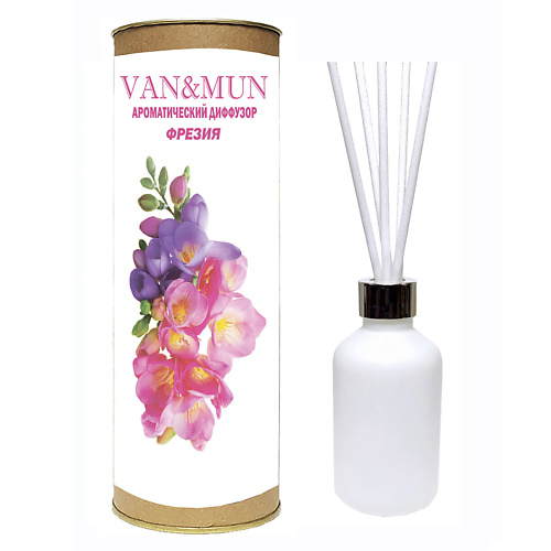 

VAN&MUN Ароматический диффузор Фрезия с палочками 60.0, Ароматический диффузор Фрезия с палочками