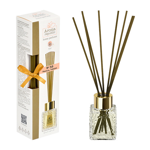 

AROMA REPUBLIC Ароматический диффузор в стеклянном флаконе,"№58 Magical freesia" 50, Ароматический диффузор в стеклянном флаконе,"№58 Magical freesia"