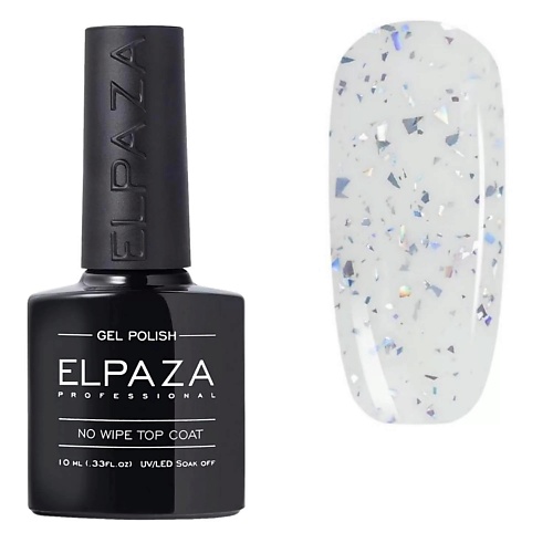 

ELPAZA PROFESSIONAL Топ без липкого слоя Top No Wipe Flakes с разноцветными хлопьями 10, Топ без липкого слоя Top No Wipe Flakes с разноцветными хлопьями