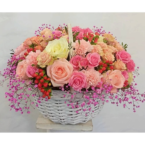 

VORNIKOV BOUQUETS Корзина с цветами Цветочный сад, Корзина с цветами Цветочный сад