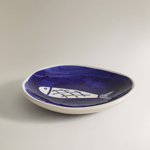 

ZARA HOME Круглая синяя мыльница асимметричной формы, Круглая синяя мыльница асимметричной формы