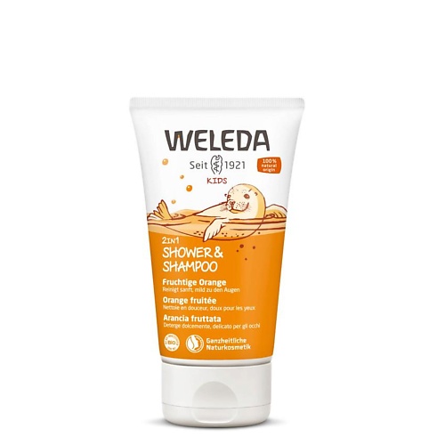 

WELEDA Детский шампунь и гель 2 в 1 фруктовый апельсин Kids Fruity Orange 150.0, Детский шампунь и гель 2 в 1 фруктовый апельсин Kids Fruity Orange