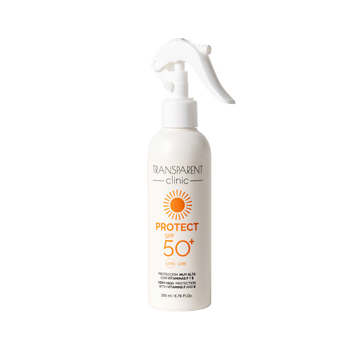 Спрей для тела TRANSPARENT CLINIC Солнцезащитный спрей СПФ 50+, Protect SPF50+ Spray