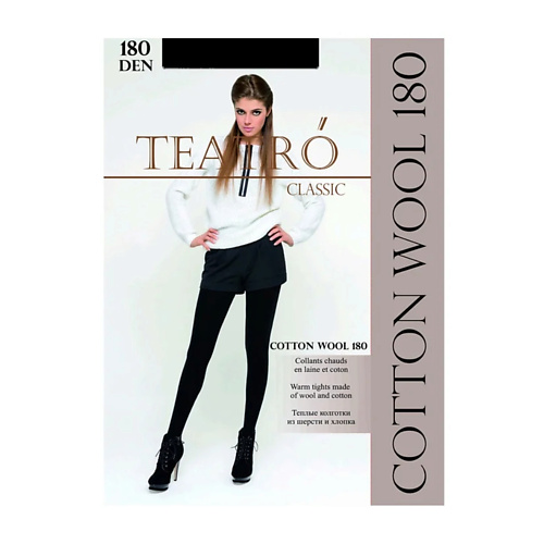 TEATRO Женские колготки Cotton Wool Nero 180 den