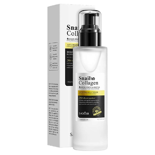 

SADOER Тонер против морщин антивозрастной с улиточными коллагеном 115, Тонер против морщин антивозрастной с улиточными коллагеном