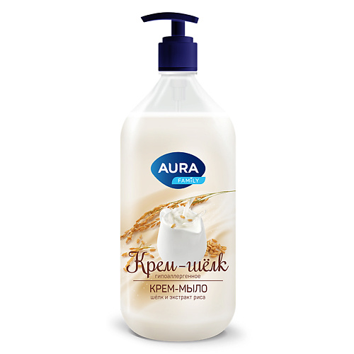 

AURA FAMILY Крем-мыло Шёлк и морские минералы 1000, FAMILY Крем-мыло Шёлк и морские минералы