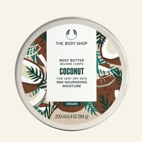 

THE BODY SHOP Питательный баттер для сухой кожи тела Coconut 200.0, Питательный баттер для сухой кожи тела Coconut