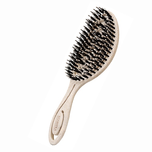 ECOISTKA Расческа для волос массажная c натуральной щетиной, для мокрых волос, продувная