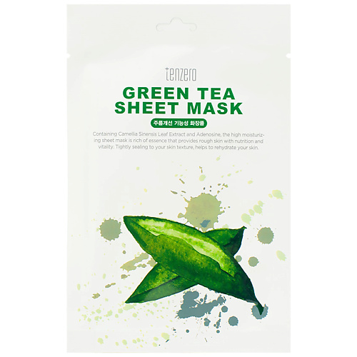 

TENZERO Маска для лица тканевая с экстрактом зеленого чая Green Tea Sheet Mask 25, Маска для лица тканевая с экстрактом зеленого чая Green Tea Sheet Mask
