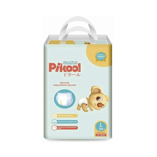 

PIKOOL Подгузники-трусики L (11-16 кг.) 54.0, Подгузники-трусики L (11-16 кг.)