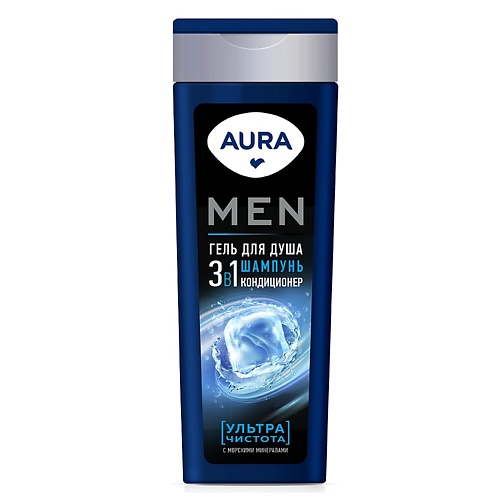 

AURA Men Гель для душа 3в1 Ультра Чистота 380.0, Men Гель для душа 3в1 Ультра Чистота
