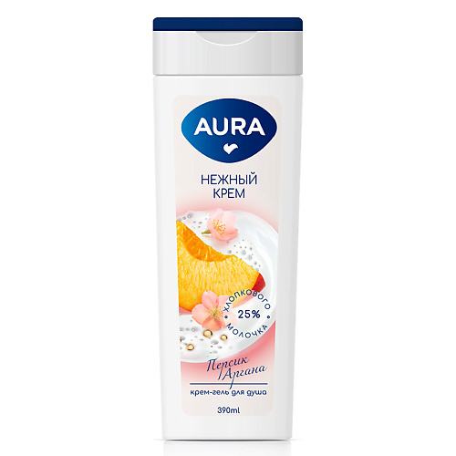 

AURA Крем-гель для душа Хлопковое молочко 390.0, Крем-гель для душа Хлопковое молочко