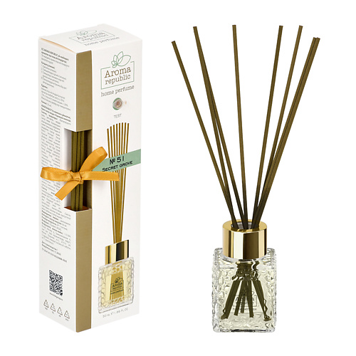 

AROMA REPUBLIC Ароматический диффузор в стеклянном флаконе,"№51 Secret grove" 50, Ароматический диффузор в стеклянном флаконе,"№51 Secret grove"