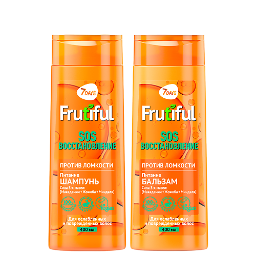 

7DAYS Набор шампунь и бальзам для волос SOS восстановление 400, Набор шампунь и бальзам для волос SOS восстановление