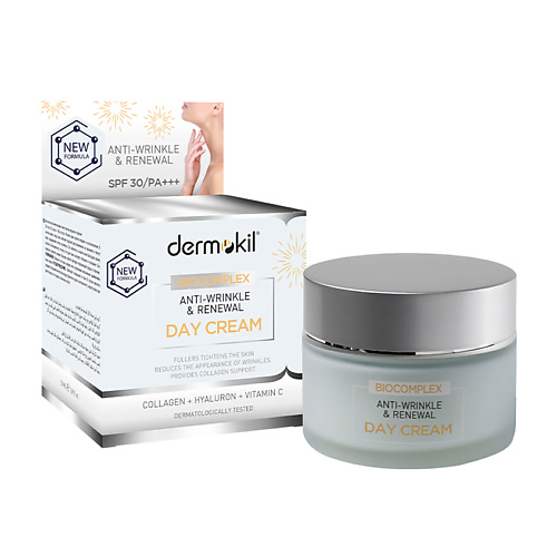 

DERMOKIL Крем коллаген биокомплекс дневной Anti-Wrinkle & Renewal Day Cream 50, Крем коллаген биокомплекс дневной Anti-Wrinkle & Renewal Day Cream