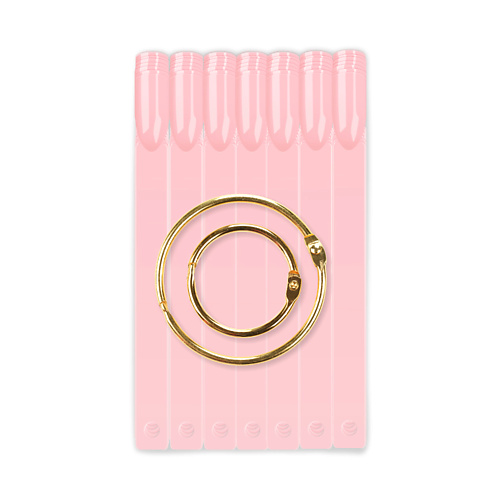 

NAIL CLUB Типсы на кольце, форма квадрат, цвет розовый, Типсы на кольце, форма квадрат, цвет розовый