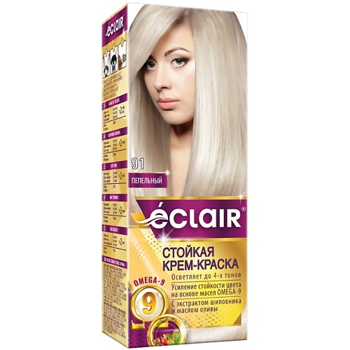 ECLAIR Стойкая крем-краска  для волос с маслами OMEGA 9