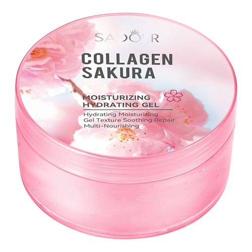 

SADOER Гель для лица и тела Увлажняющий с коллагеном и экстр. из сакуры 300, Гель для лица и тела Увлажняющий с коллагеном и экстр. из сакуры