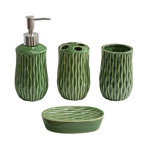 

ДОЛЯНА Набор аксессуаров для ванной комнаты «Волны», Набор аксессуаров для ванной комнаты «Волны»