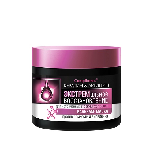 

COMPLIMENT Бальзам-маска Экстремальное восстановление для волос Keratin Arginine 300, Бальзам-маска Экстремальное восстановление для волос Keratin Arginine