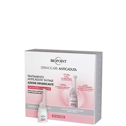 

BIOPOINT PERSONAL Ампулы против выпадения волос для женщин Dermocare Anticaduta, Ампулы против выпадения волос для женщин Dermocare Anticaduta