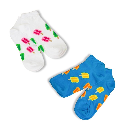 

ILIKEGIFT Носки женские короткие "Ice cream Blue and White" 2 пары, Носки женские короткие "Ice cream Blue and White" 2 пары