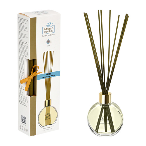 

AROMA REPUBLIC Ароматический диффузор в стеклянном флаконе,"№19 Tropical rain" 70, Ароматический диффузор в стеклянном флаконе,"№19 Tropical rain"