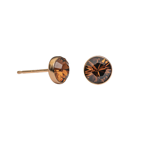 

FIORE LUNA Пусеты Smoked Topaz, Пусеты Smoked Topaz