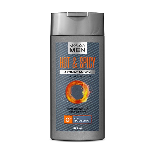 

KRASSA MEN Hot & Spicy Гель для душа для лица и тела 250.0, MEN Hot & Spicy Гель для душа для лица и тела